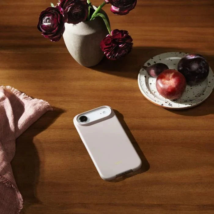 Oraxxi Beats case with MagSafe and camera control for iPhone Air in Lime Stone, showing protective design and magnetic features.