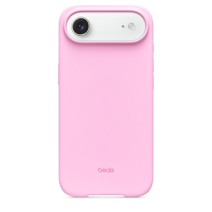 Oraxxi Beats case with MagSafe and camera control for iPhone Air in Pebble Pink, showing protective cover with precise cutouts.