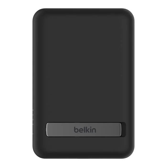 Oraxxi Belkin 5K magnetic wireless power bank with kickstand, 5000mAh capacity in black, portable charging device