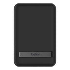 Oraxxi Belkin 5K magnetic wireless power bank with kickstand, 5000mAh capacity in black, portable charging device