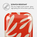 Oraxxi Burga AirPods 1st & 2nd Gen case in heatwave design showing textured, durable protective cover with vibrant colors.