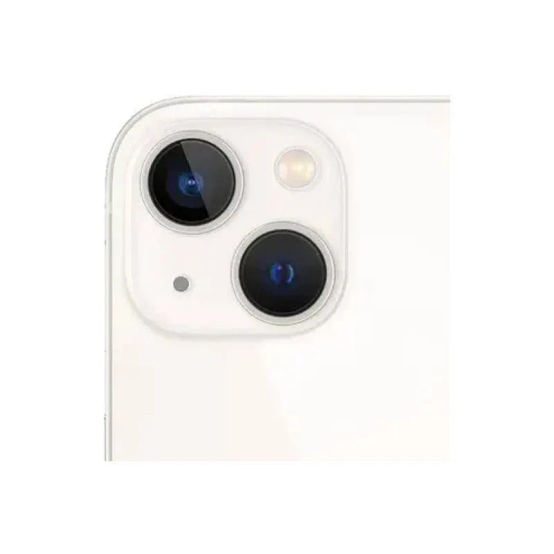 Oraxxi iPhone 13 128GB Starlight smartphone with sleek design and glossy finish, front and back views visible in the image.