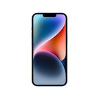Silver Oraxxi iPhone 14 smartphone with sleek design and dual camera setup, displayed against a neutral background.