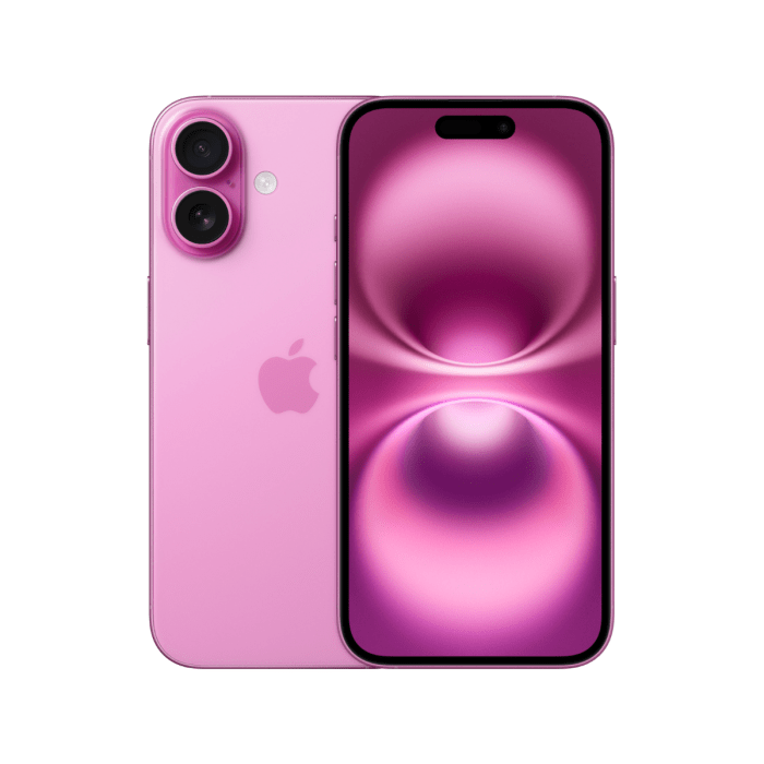 Close-up of the Oraxxi iPhone 16 with sleek design and vibrant display, showing the front view of the latest Apple smartphone.