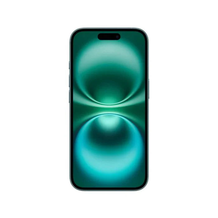 Black Oraxxi iPhone 16 smartphone with sleek design and large display, shown from the front in a close-up image.