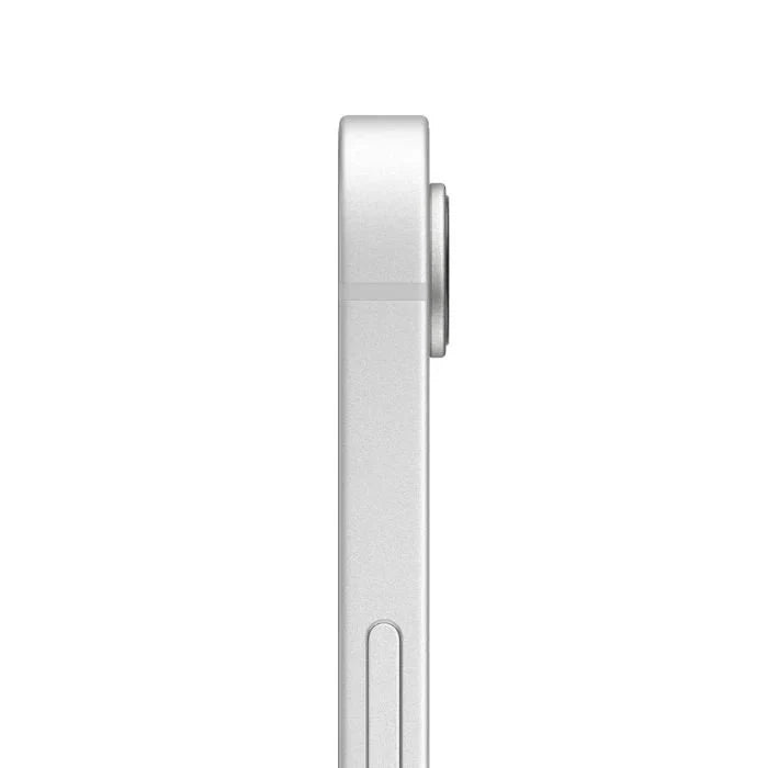 White iPhone 16e 128GB smartphone by Oraxxi with sleek design and large screen, shown from the front.