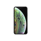 Silver iPhone XS Max with 256GB storage from Oraxxi, showing the front display and sleek design.
