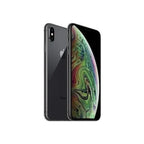 Oraxxi iPhone XS Max with 256GB storage, black front and silver back, showing the sleek design and large screen.