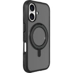 Oraxxi Laut Crystal Matter MagSafe case for iPhone 16 Plus in Midnight, transparent protective cover with textured design.