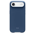 Oraxxi MagSafe and camera control for iPhone Air in Bedrock Blue, showing the sleek phone with magnetic attachment and camera features.