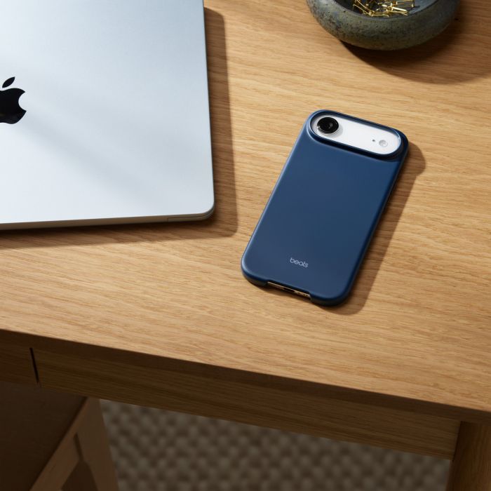 Oraxxi MagSafe and camera control for iPhone Air in Bedrock Blue, featuring magnetic attachment and camera access.