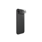Black Moov camera lens protector for iPhone Air by Oraxxi, designed to shield the camera lens from scratches and damage.