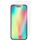 Clear glass screen guard for iPhone Air by Oraxxi, showing a slim, transparent protective cover fitted on the device screen.