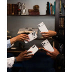 Transparent Moov ClearSafe case for iPhone Air by Oraxxi, showing the slim, protective design with precise cutouts for buttons and ports.