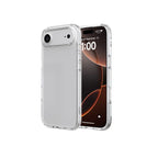 Transparent Moov ClearSafe case for iPhone Air by Oraxxi, showing a slim, protective design with precise cutouts.
