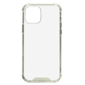 Clear Oraxxi Moov iPhone 12/12 Pro crystal case showing transparent protective cover with precise cutouts for buttons and ports.