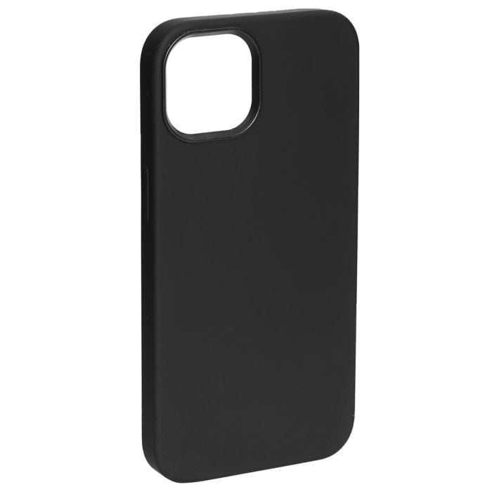 Black Oraxxi Moov iPhone 13 Pro liquid silicone case with MagSafe attachment, showing the sleek, smooth design and precise cutouts.