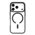 Black Moov Luxe Edge Case with MagSafe for iPhone 17 Pro by Oraxxi, showing the sleek protective design and magnetic attachment.