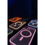Black Moov Luxe Edge Case with MagSafe for iPhone 17 Pro by Oraxxi, featuring a sleek protective design and precise cutouts.