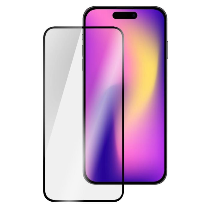 Oraxxi Moov Matte Glass Screen Guard on iPhone 17 Pro Max showing a durable, matte-finish protector covering the phone's screen.