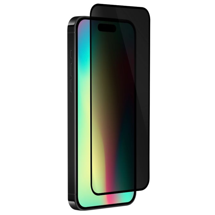 Oraxxi Moov Privacy Glass Screen Guard on iPhone Air showing private, matte finish protection for the screen.