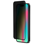 Oraxxi Moov Privacy Glass Screen Guard for iPhone Air, clear privacy screen protector showing the guard on the device