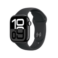 Pre-owned Apple Watch Series 10 GPS 42mm with Jet Black aluminum case, displayed on a white background.