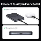 Oraxxi UGREEN magnetic 10000mAh wireless power bank in grey with 20W fast charging.