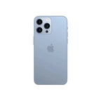 Gray iPhone 13 Pro Max with 256GB storage by Oraxxi, showing the front and back of the Grade A smartphone.