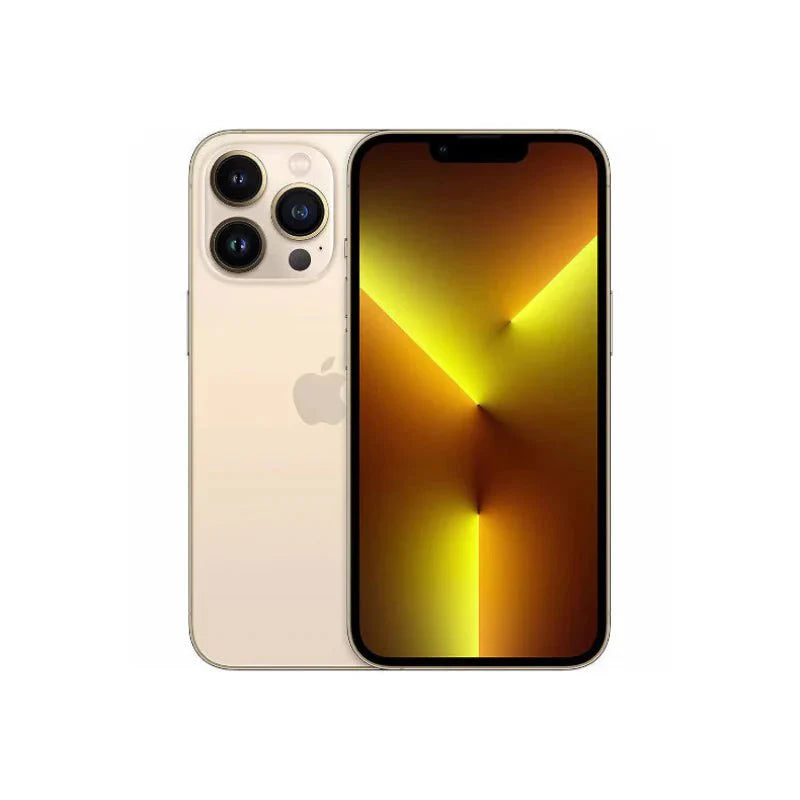 Gray iPhone 13 Pro Max 256GB by Oraxxi, Grade A condition, showing the front screen with sleek design and triple camera setup.