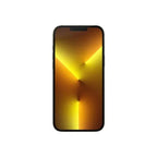Gray iPhone 13 Pro Max with 256GB storage by Oraxxi, Grade A condition, displayed from a front angle with screen on.