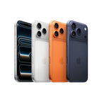Orange Oraxxi iPhone 17 Pro with 256GB storage, showing the front and sleek design of the smartphone.