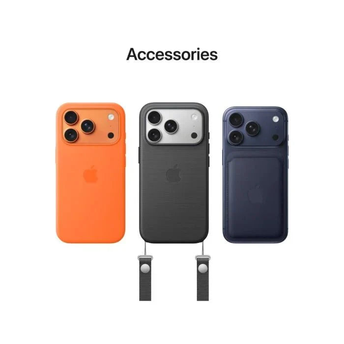 Orange Oraxxi iPhone 17 Pro with 256GB storage, sleek design and triple-camera setup.