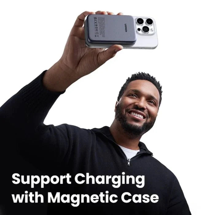 UGREEN Magnetic 10000mAh Wireless 20W Power Bank - Grey - Oraxxi