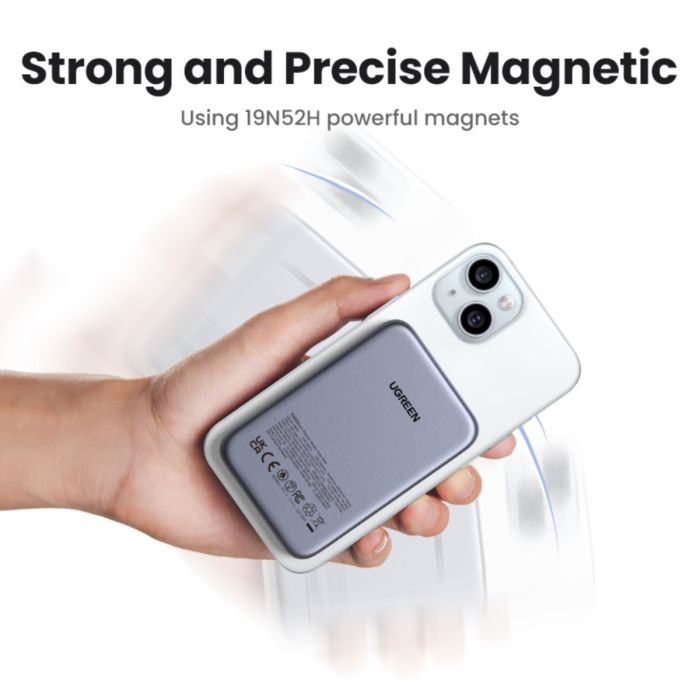 UGREEN Magnetic 10000mAh Wireless 20W Power Bank - Grey - Oraxxi