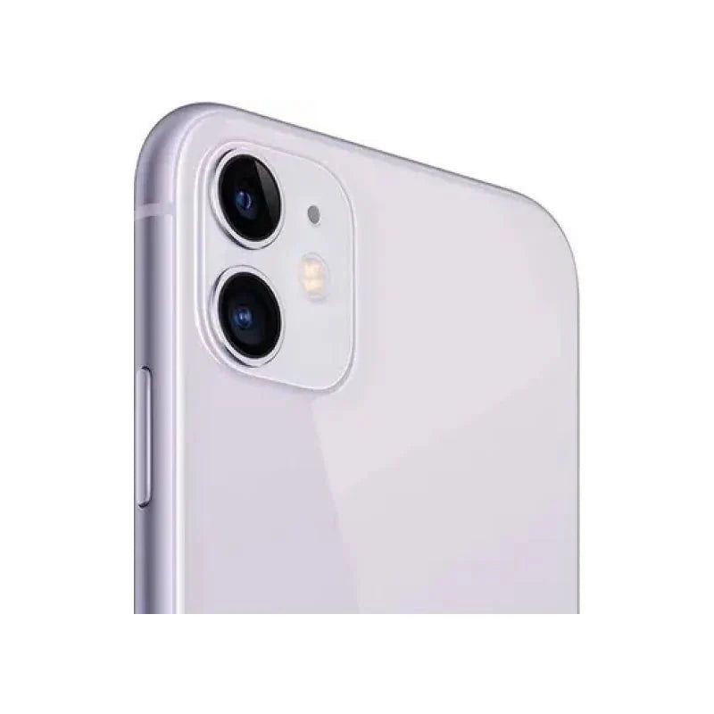 Pre-owned Apple iPhone 11 with 64GB storage in purple, showing the front screen and sleek design.