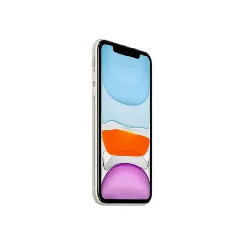 Pre-owned Apple iPhone 11 with 64GB storage in white, showing the front display and sleek design.