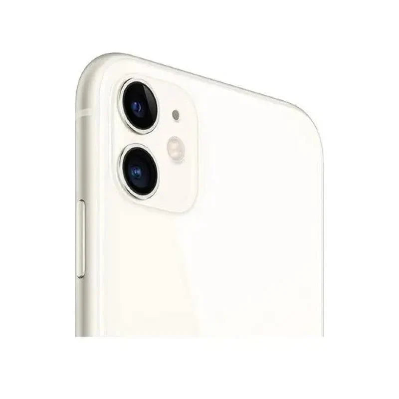 Pre-owned Apple iPhone 11 with 64GB storage in white, showing the front display and sleek design.