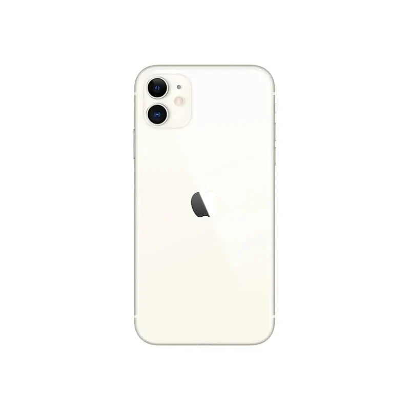 Pre-owned Apple iPhone 11 64GB in white, showing front display and sleek design. A Grade condition, fully functional smartphone.