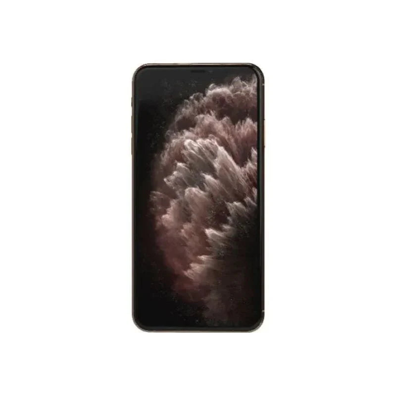Pre-owned Apple iPhone 11 Pro in gold with 64GB storage, showing the front screen and sleek design.