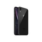Pre-owned Apple iPhone XR 64GB in black, showing front display and sleek design, with minor signs of previous use.