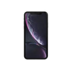 Pre-owned Apple iPhone XR 64GB in black, A grade, showing front screen and sleek design.
