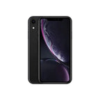 Pre-owned Apple iPhone XR 64GB in black, showing the front screen and sleek design, grade A condition.