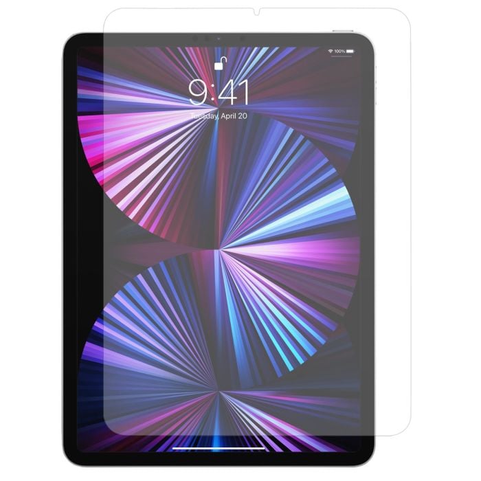 BodyGlove tempered glass screenguard installed on an iPad mini 6, providing durable screen protection with a clear, smooth surface.