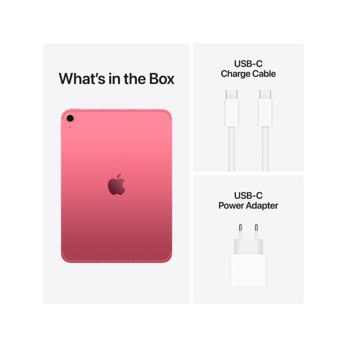 Pink iPad with A16 chip from www, showing the sleek design and vibrant color on the screen.