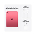 Pink iPad with A16 chip from www, showing the sleek design and vibrant color on the screen.