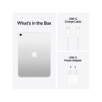 Silver iPad with A16 chip showing a sleek design and screen display, featuring the latest Apple technology.