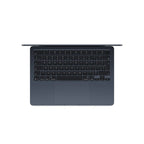 15-inch MacBook Air with Apple M4 chip, sleek silver laptop open showing keyboard and screen, lightweight design.