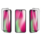 Moov matte glass screen guard on an iPhone 17 Pro, showing a durable, anti-glare protective layer for the device screen.