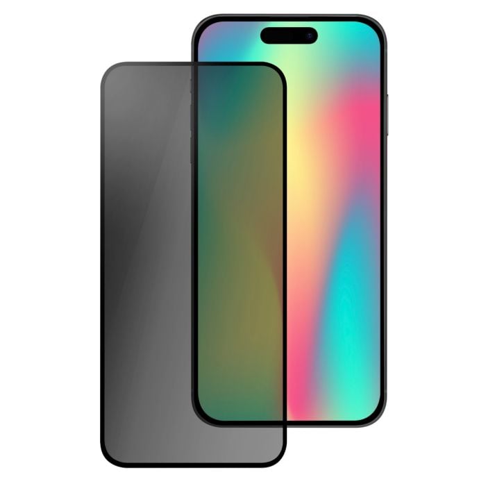 Moov Privacy Glass screen guard for iPhone Air showing a close-up of the protective film and sleek design.